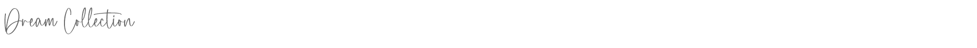 Sample characters Dream Collection Font